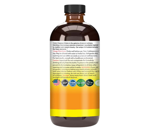 Lemon Colon Cleanser Living Bitters tonic liquid drop plus 16 oz made with alkalized spring water