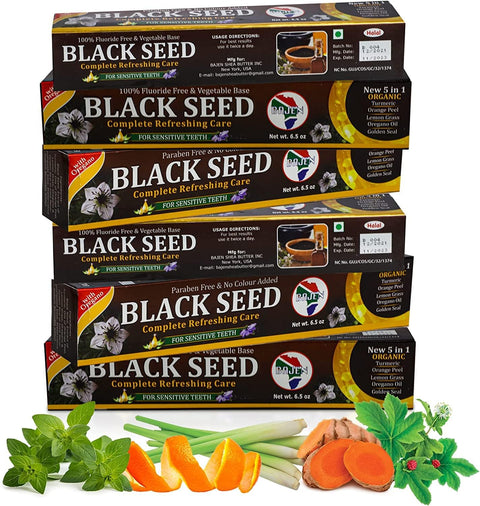 Black Seed, Coconut, Tea Tree, Saffron, Peppermint- Herbal Toothpaste 7.5 oz