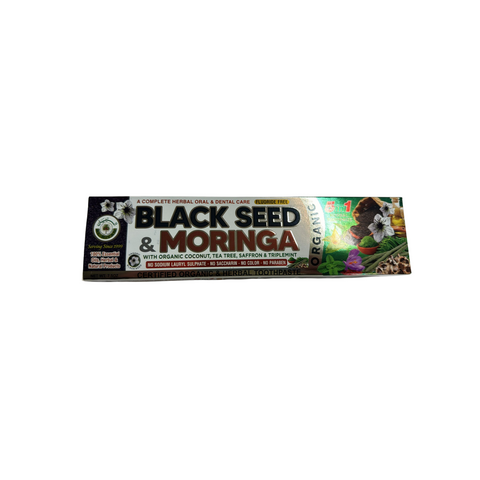 Black Seed and Moringa with Organic Coconut oil,  Tea tree oil Saffron and Mint toothpaste - 7.5 oz