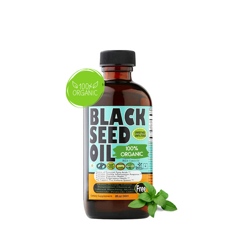 USDA Organic: Cold Pressed Black Seed Oil - 8 oz Glass